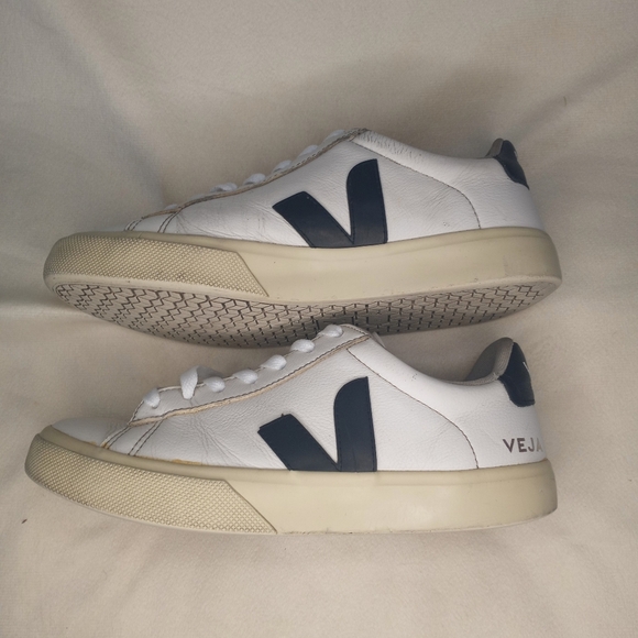 Veja Campo Classic White Black Preppy Casual Comfy Blokecore Timeless Sneaker 7 - Picture 4 of 8